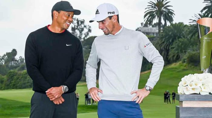 Woods appeared in high spirits at last week's Genesis Invitational, but he offered no timeline for a return.